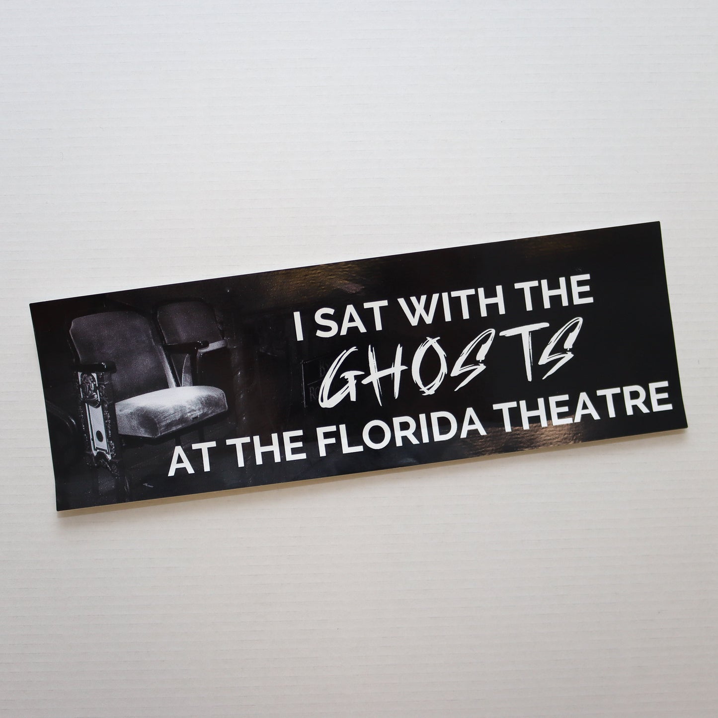 Ghost seat bumper sticker